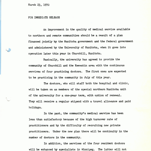 Press Release (1970)